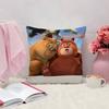 B-Boonie B-Bears Pillow Case Plush Linen Soft Double Sided Printed Design Throw Cushion Decorative Home