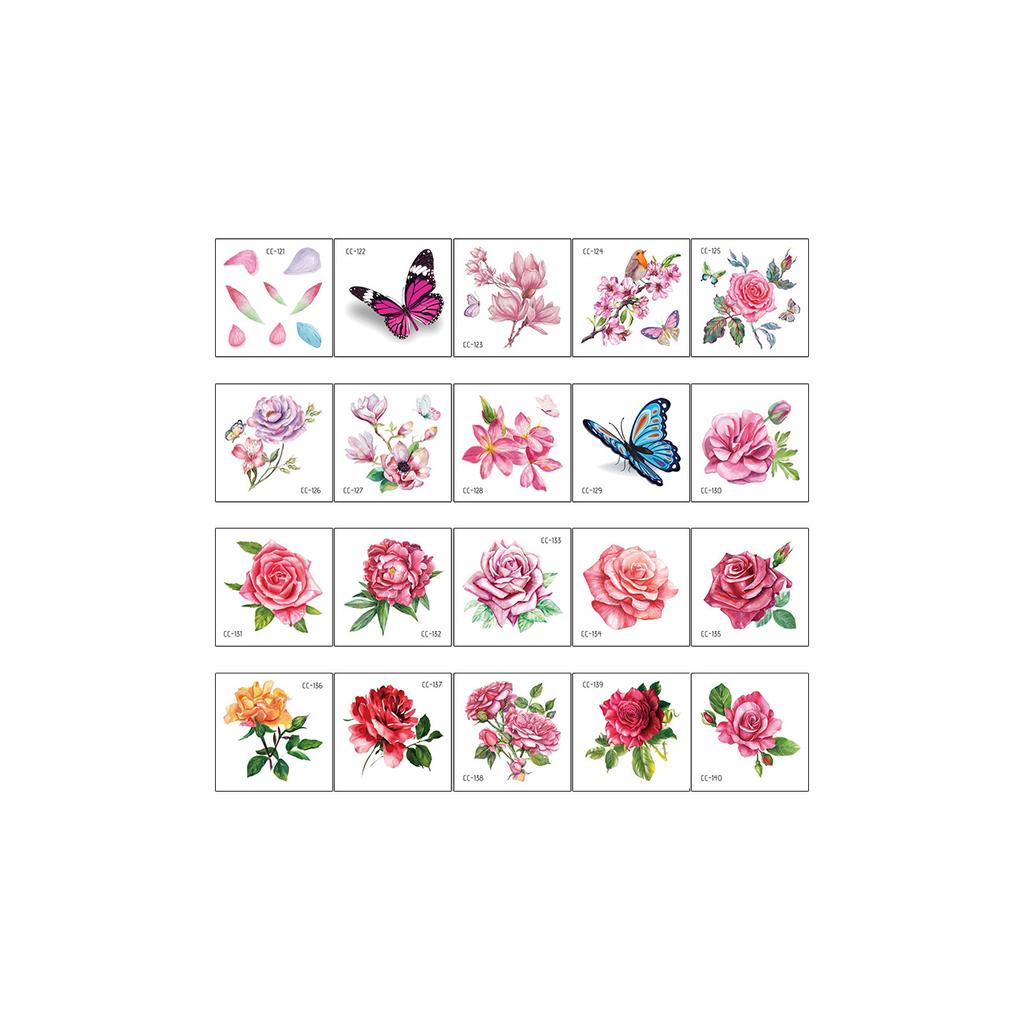 Animal Tattoo Sticker Set Waterproof Fashion Face Sticker Disposable Tattoo Sticker On the Back of Hand