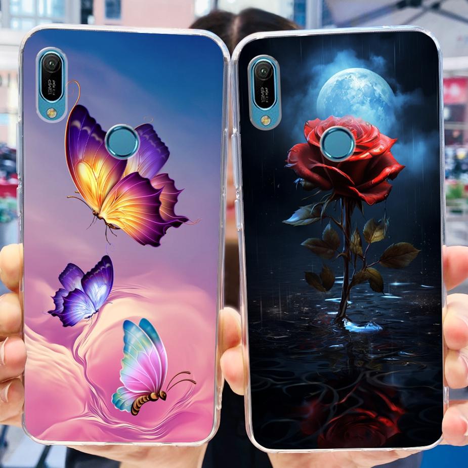 For Huawei Y6 2019 Case Y6 Prime 2019 Fashion Painted Cover Clear Silicone Phone Case For Huawei Y6s 2019 Y6 Pro 2019 Soft Shell
