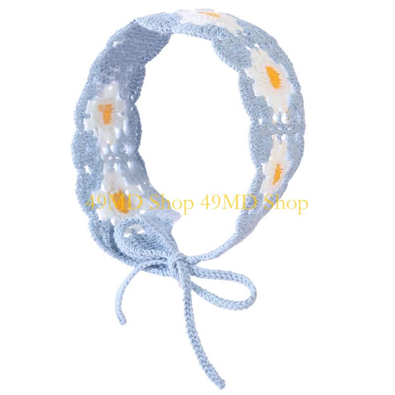 49MD Novelty Womens Pastoral Bandana Turban Crochet Hair Scarf Y2K Hairband