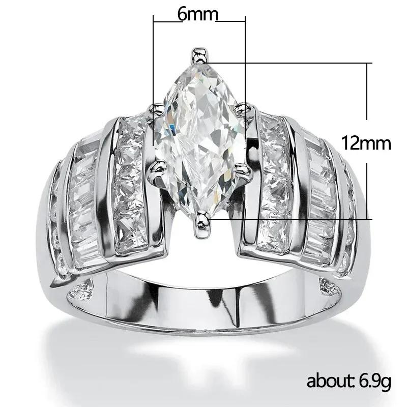 Newly-Designed Engagement Rings With Brilliant Cz Crystal  For Women Gorgeous Bridal Marriage Party Trendy Jewelry