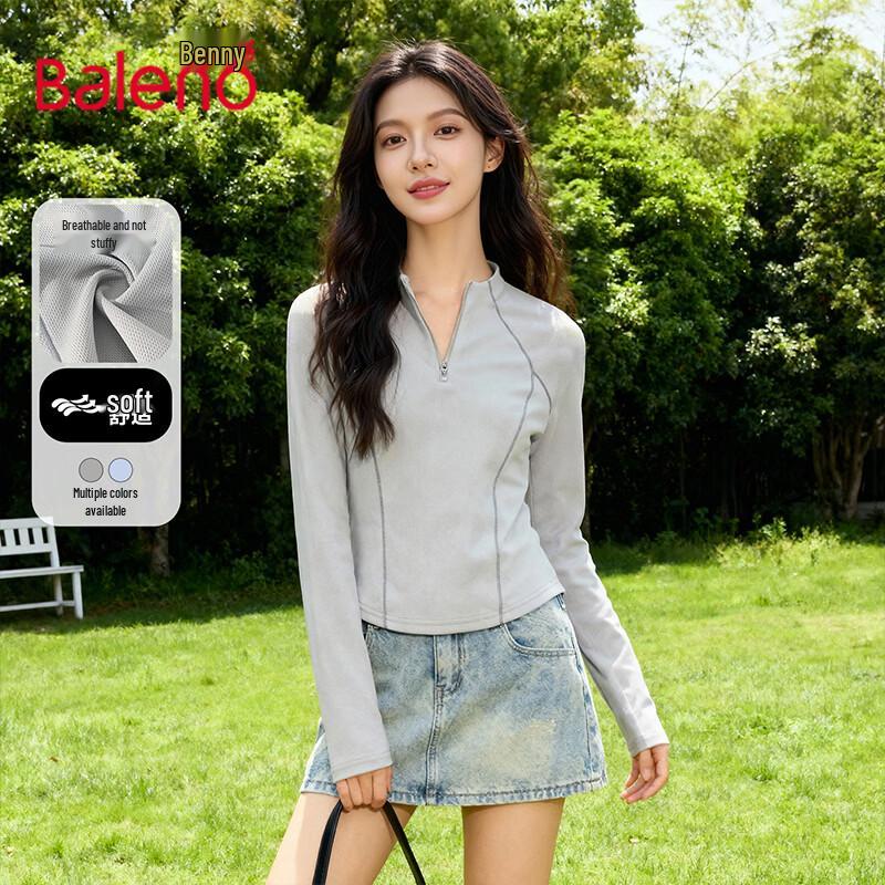 Baleno Women s Half-Zip Quick-Dry Long Sleeve T-Shirt