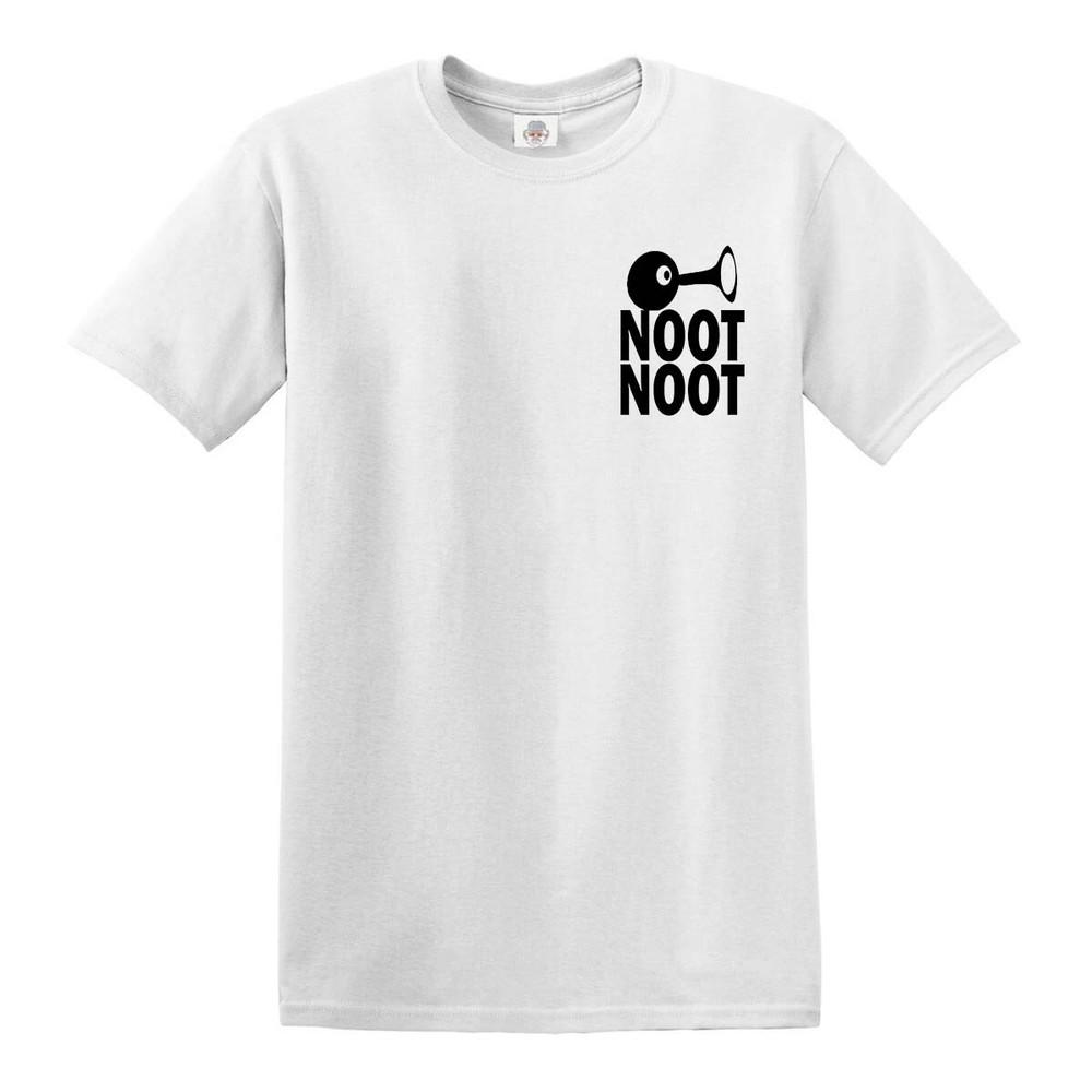 Pingu noot noot pocket print tshirt funny rude novelty gift joke tshirt top tee 2XL