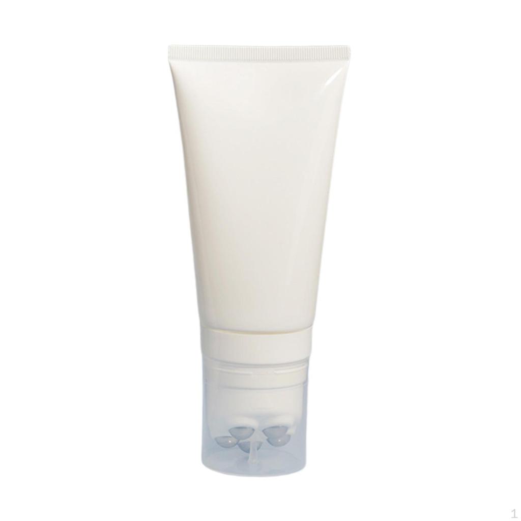Compact Refillable Soft Squeeze Bottle Cosmetic Storage Containers w/ Stainless Steel
