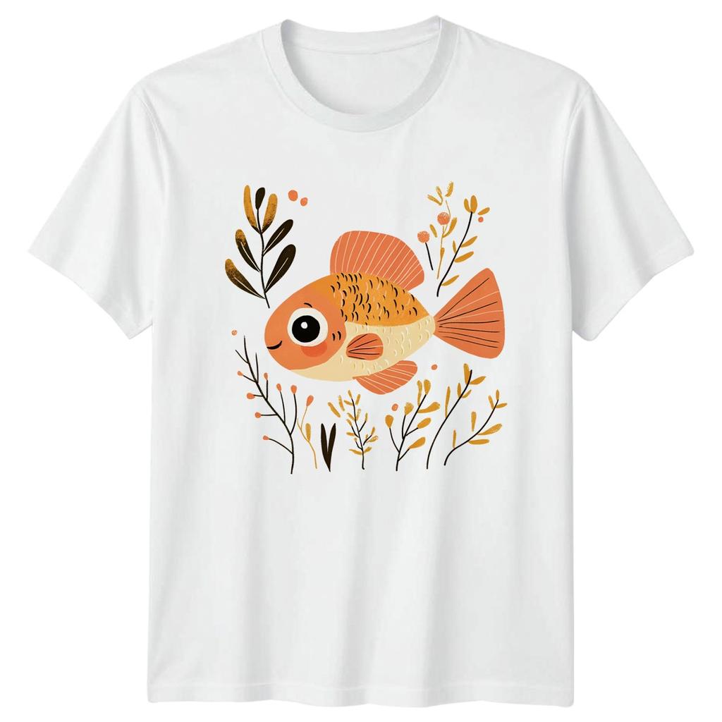 Goldfish Illustration TShirt Aquatic Ocean Nature 2026 Gift For Him And Her