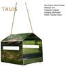 Birds Feeder for Outdoor Hanging Rustic Metal Birdhouse Wild Birds Feeder for Outside Garden Patio Backyard Decor