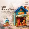 Animals Shop Fridge Magnet DIY DIY Handcraft 3D Puzzle Model Kit Creative Mini House Puzzle