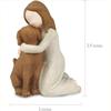 Statua in Resina Minimalista Ragazza Senza Volto & Cucciolo Decorazione Figurine Animale Domestico Dolce per Davanzale Scrivania Interni Casa di Campagna Accento Tavolo
