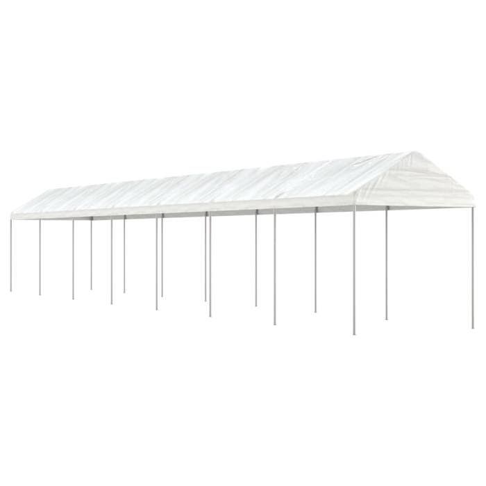 VidaXL Belvedere with White Roof 15.61x2.28x2.69 M Polyethylene, Party Tent, Marquee, Awning Shelter, Pavilion, Tent 3155507