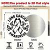 Metal Wall Art Survivor Warrior Lung Cancer Ribbon Black White Home Decor