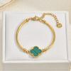 Stylish and Sophisticated Double-sided Four-leaf Clover Bracelet Women's Titanium Steel Bracelet