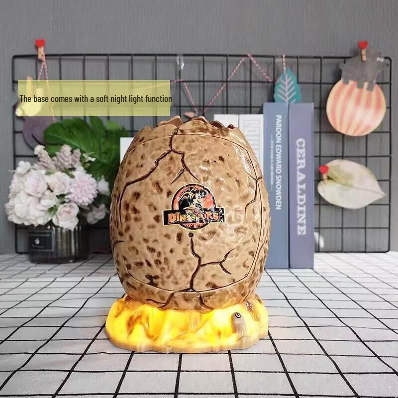 Dinosaur Egg Piggy Bank with Password Lock, Fingerprint, Luminous Music, and Automatic Money Rolling Feature for Kids.