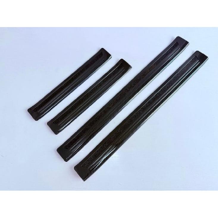 Fiber Door Sill Scuff Plate Guard Cover Trim For 24-25 Toyota Prado LC250 4PCS
