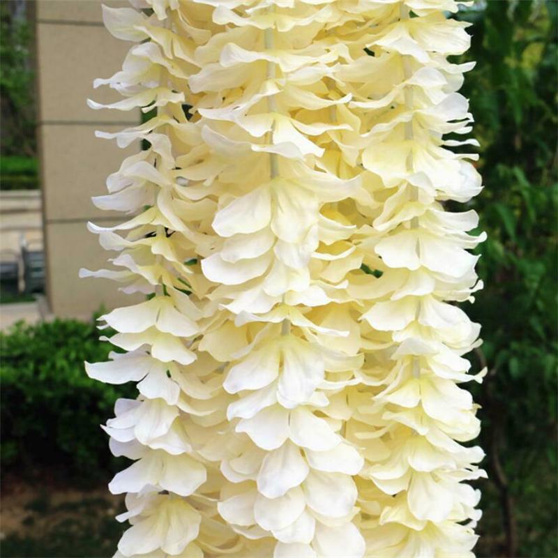 

1 м Гирлянда Искусственная Гортензия Вистерия Шелковый Цветок Подвесная Сад Дом Свадьба шампанского