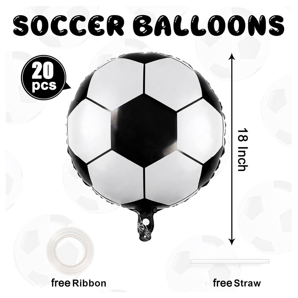 10~30 Pezzi Palloncini Calcio 18 pollici Decorazioni Festa a Tema Calcio Palloncino Pallone da Calcio Per Festa di Compleanno Sportiva Laurea
