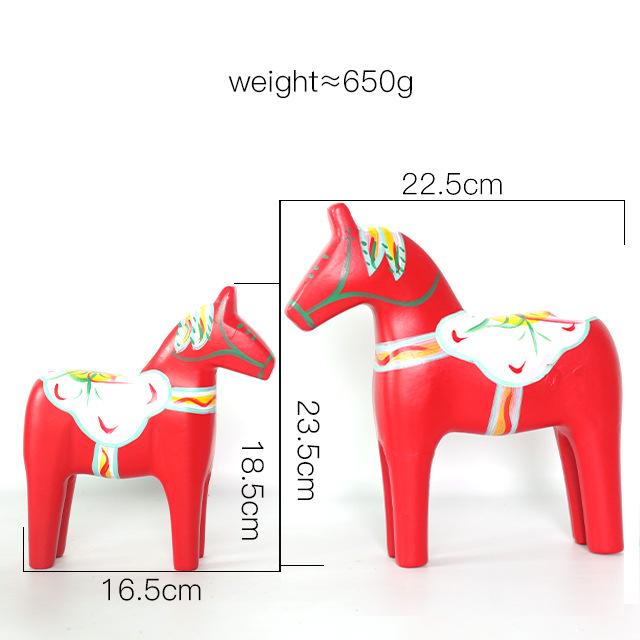 Adorno de Caballo de Madera Estilo Nórdico Morandi para Decoración de Hogar, Oficina o Sala de Estar