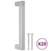 Furniture Handles 20 Pcs Silver 128 Mm Stainless Steel