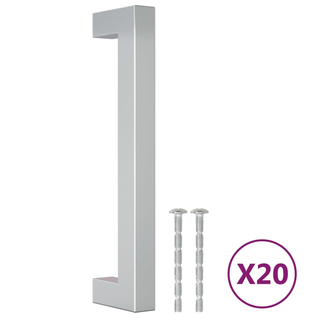 Furniture Handles 20 Pcs Silver 128 Mm Stainless Steel