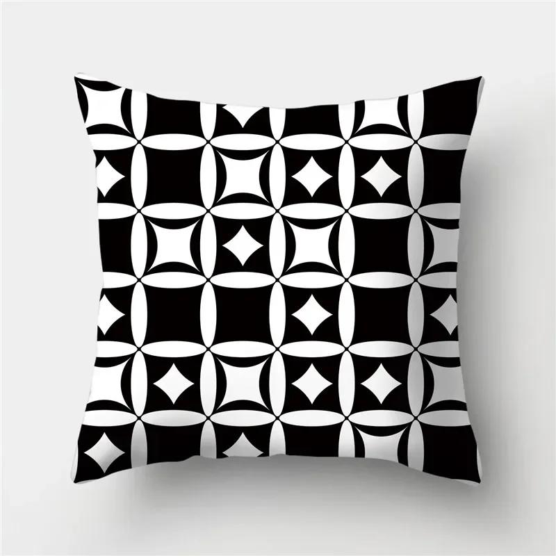 Gold Black Geometric Cushion Cover Polyester Decorative Sofa Cushions Pillow Covers Throw S   Cases Home Decor
