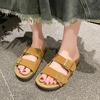 Fashion Slippers For Women Cork Footbed Beach Sandals Outdoor Suede Clogs Sandals With Adjustable Buckle Men Sandals
