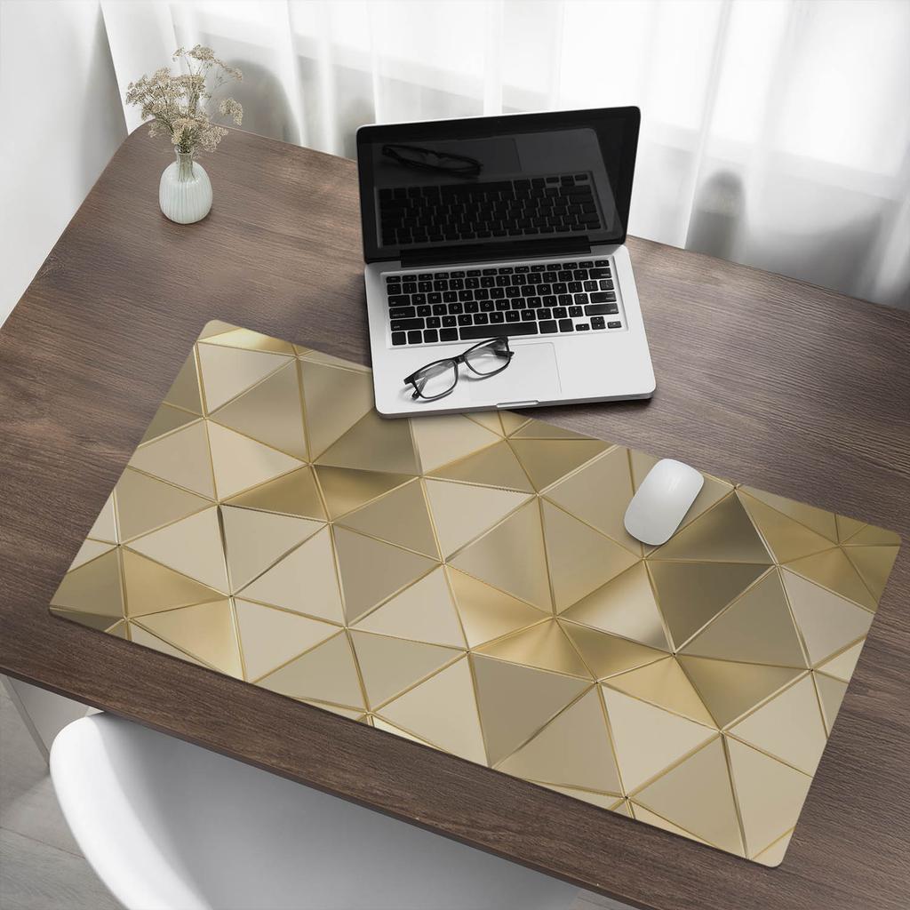 Modern Protective Keyboard Mat Geometric 3D Pattern 100x50 cm