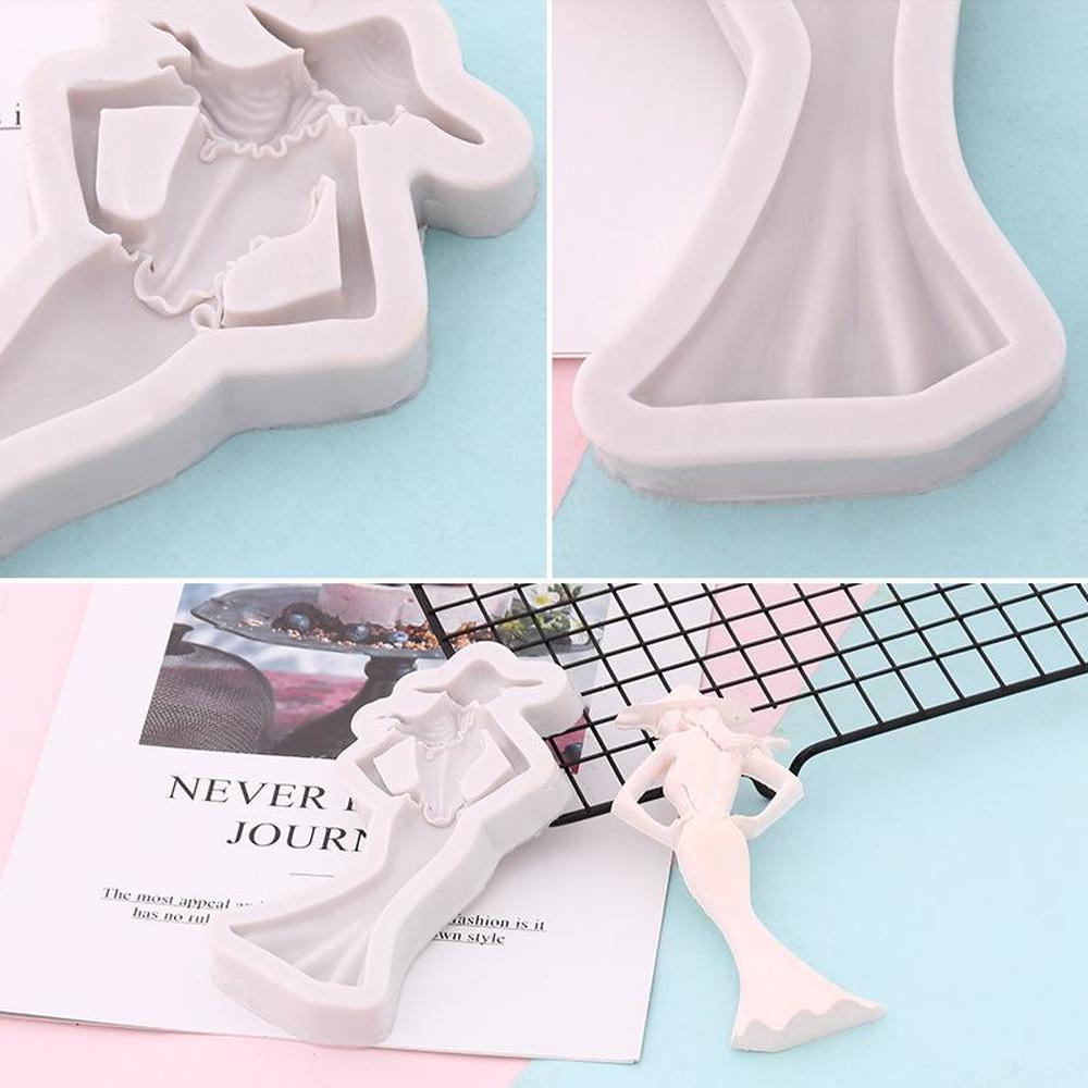 DIY Fondant Silikonform Mädchen Prinzessin Königin Fondant Kuchen Silikonform Schokoladenkuchenform