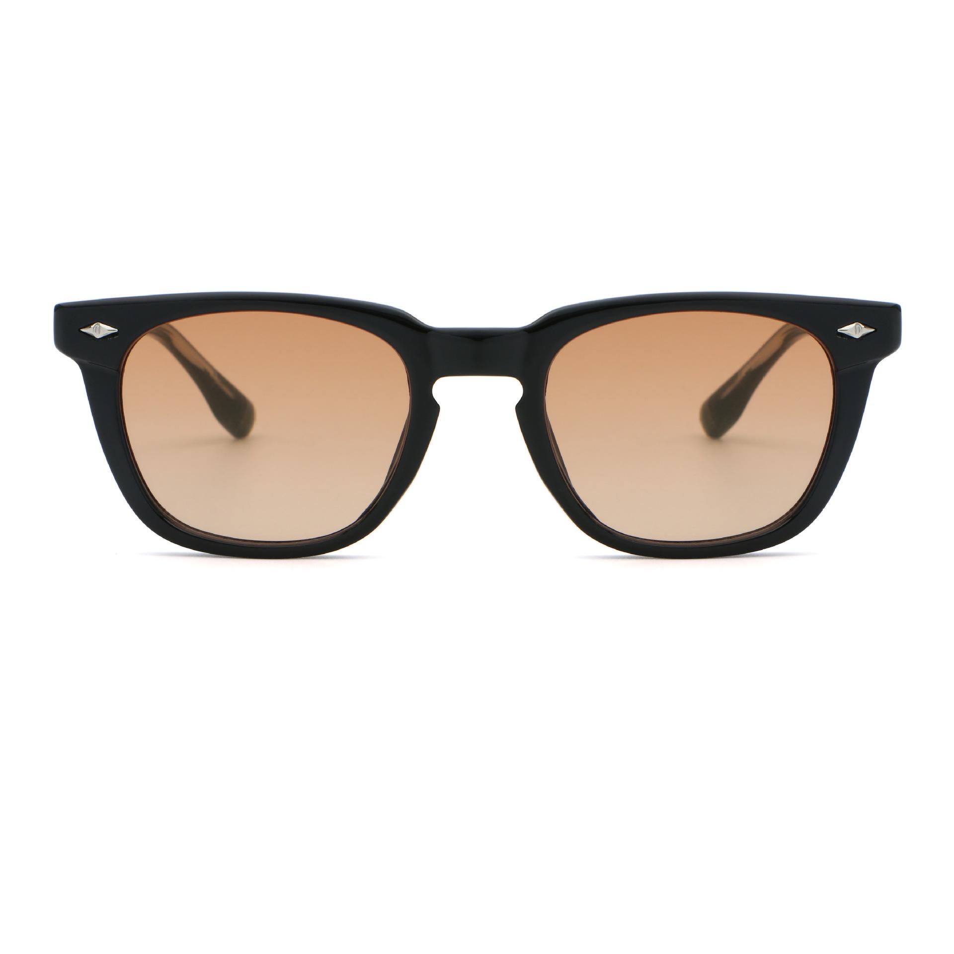 Women s Retro Rivet Square Frame Sunglasses with Sun Protection (6278)