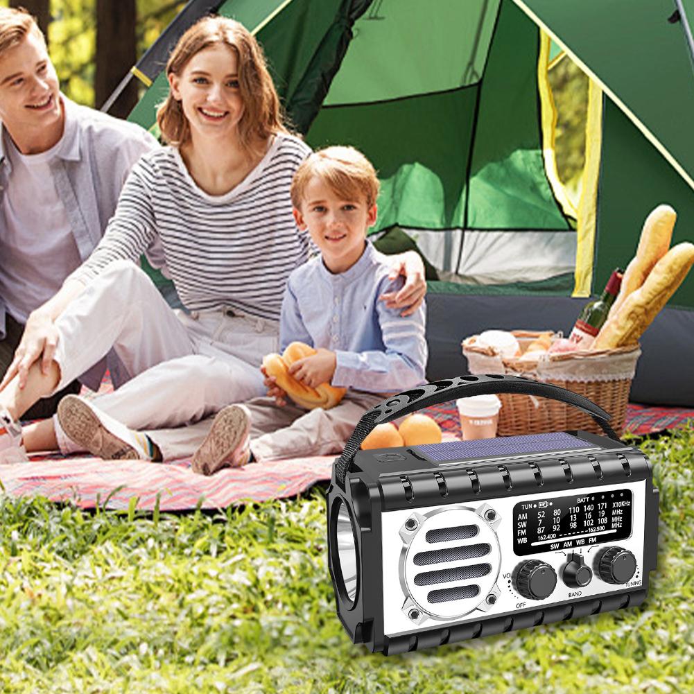 Emergency Hand Crank Radio 20000mAh Solar Powered Radio with Flashlight Reading Lamp SOS Alarm Solar Radio for Emergency/Home