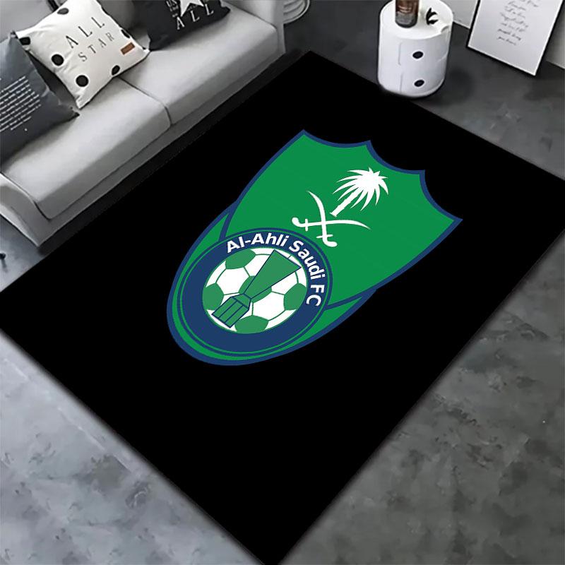 Al-Ahli Saudi FC Carpet Rug for Living Room Bedroom Home Sofa Decoration,Kids play Non-slip Floor Mat