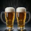 Soccer Beer Glass, 700ml Capacity Lead-Free Stein with Handle for Craft Beer, Sports Themed Beverage Cup for Party