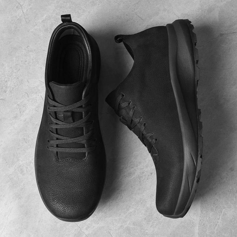 Spring Autumn Men's Sneakers Genuine Leather Walking Shoes Leisure Male Sports Shoes Non-Slip Treking Footwear Outdoor Trainers