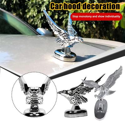 3D Car Bonnet Front Hood Eagle Ornament Badge Auto  Modification Emblem Cover Decoration Accessories Eagle