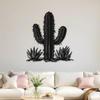 1 Stück 40 cm Schmiedeeisen Kaktus Wanddeko, Southwest Desert Art zum Aufhängen drinnen und draußen, Wohnzimmer Schlafzimmer Badezimmer Küche Terrasse Balkon Geschenk