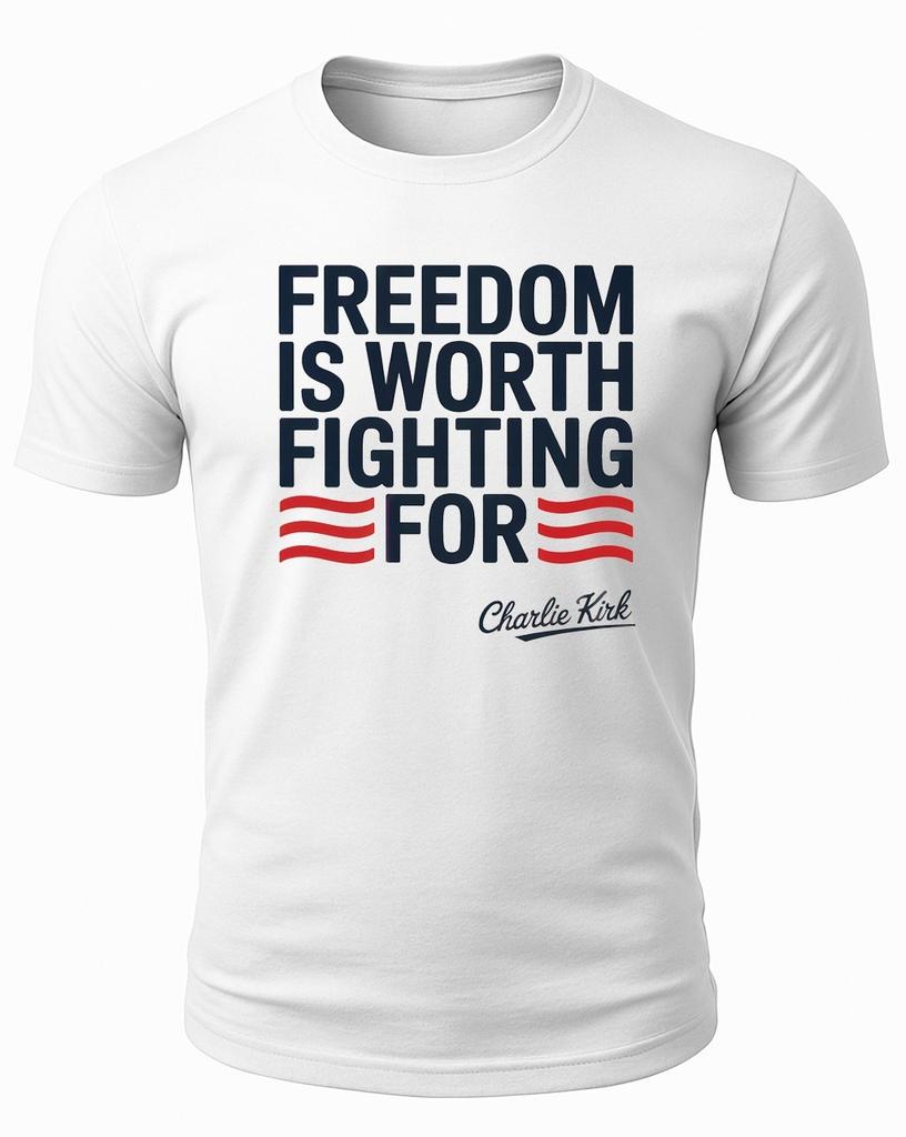 Freedom Is Worth Fighting For Charlie Kirk Quote Tshirt