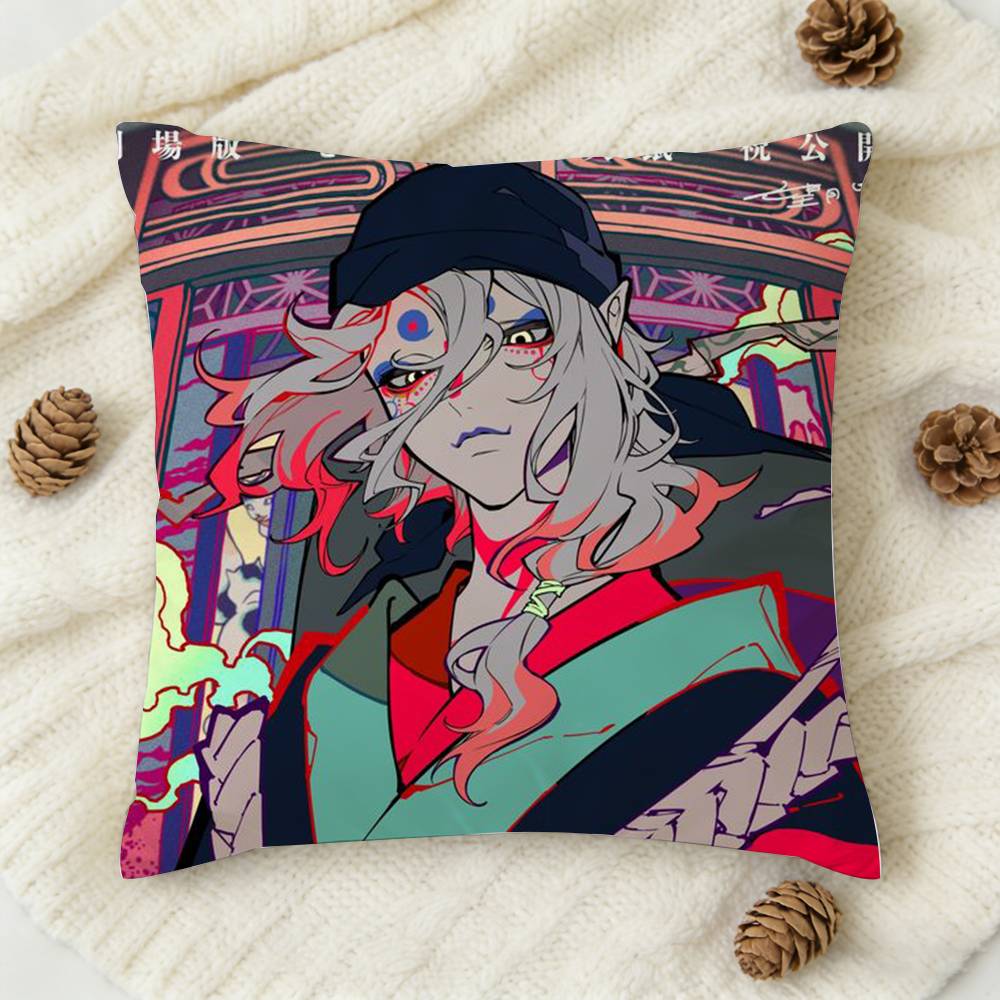 Anime MMononoke Doublesided Printed Square Decorative Cushion Cover for Sofa Living Room Home Decor