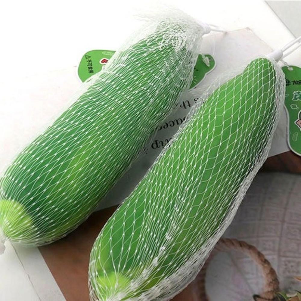 Simulation Vegetable Cucumber Squeeze Toy Slow Rebound Decompression Pull Toy  Anxiety Relief
