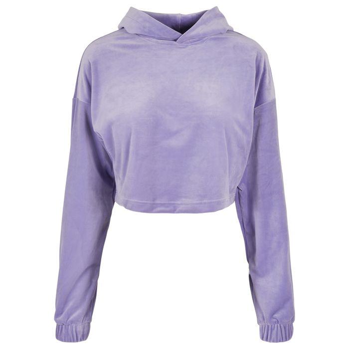 Sweatshirt À Capuche Femme Grandes Tailles Urban Classics Cropped Velvet Oversized