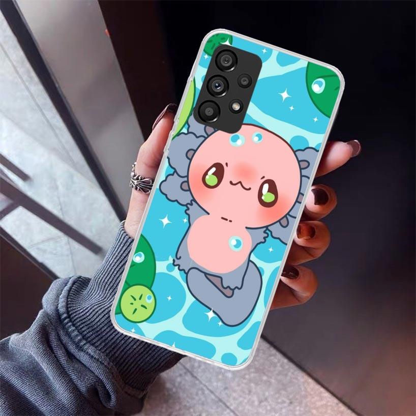 

Cute Axolotl Kawaii Phone Case For Samsung Galaxy A12 A52S A42 A32 A22 A51 A50 Note 20 Ultra 10 S10 Plus A71 A70 A31 A30 A10S Ga Samsung A20(A30)