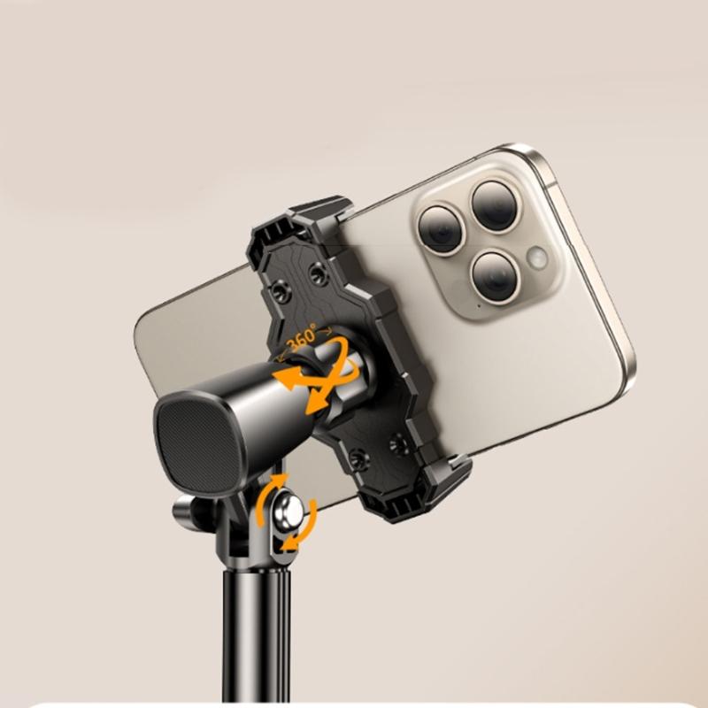 360 Degree Rotating Phone Holder Table Support Stand Multi Angle Adjustable Retractable Holder Stand for Live Broadcast