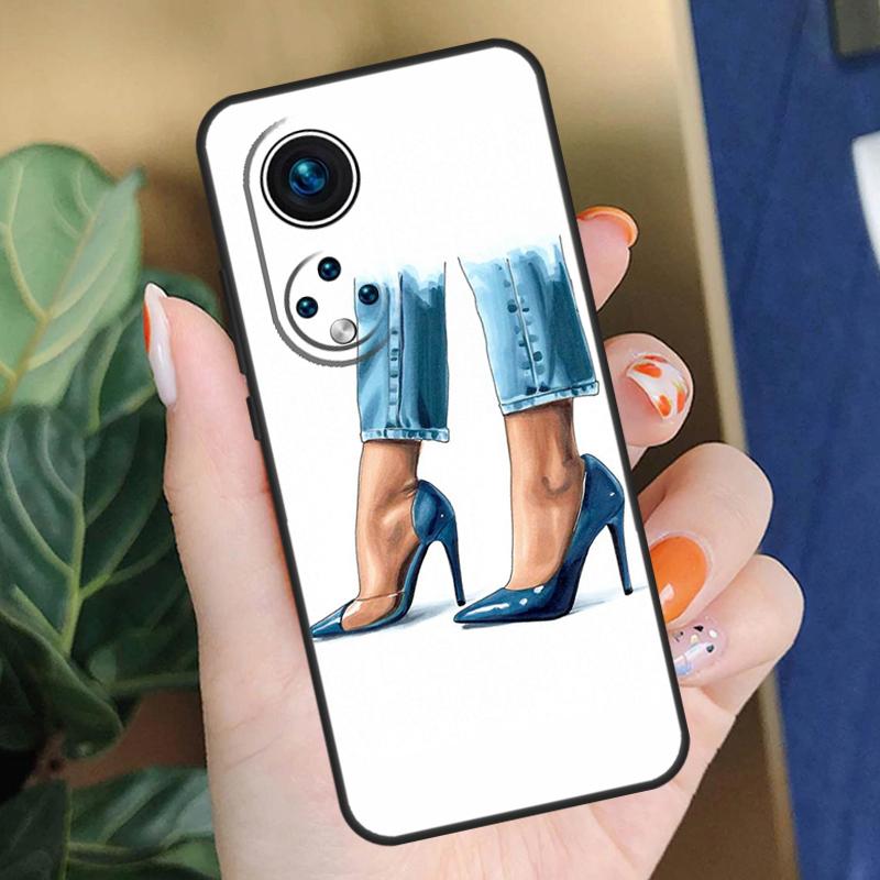 Fashion High Heels Case For Honor 90 50 70 Lite X9b X9a X8b X8a X8 X9 X9c Honor 200 Pro Magic 5 6 7 Lite Cover