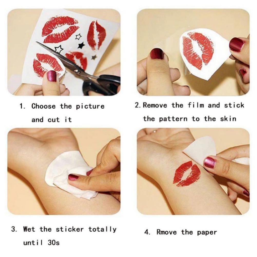 1Pack 2Sheets Temporary Tattoos for Women Men Face Body Art Blacklight Party Cosplay Body Stickers for Performance