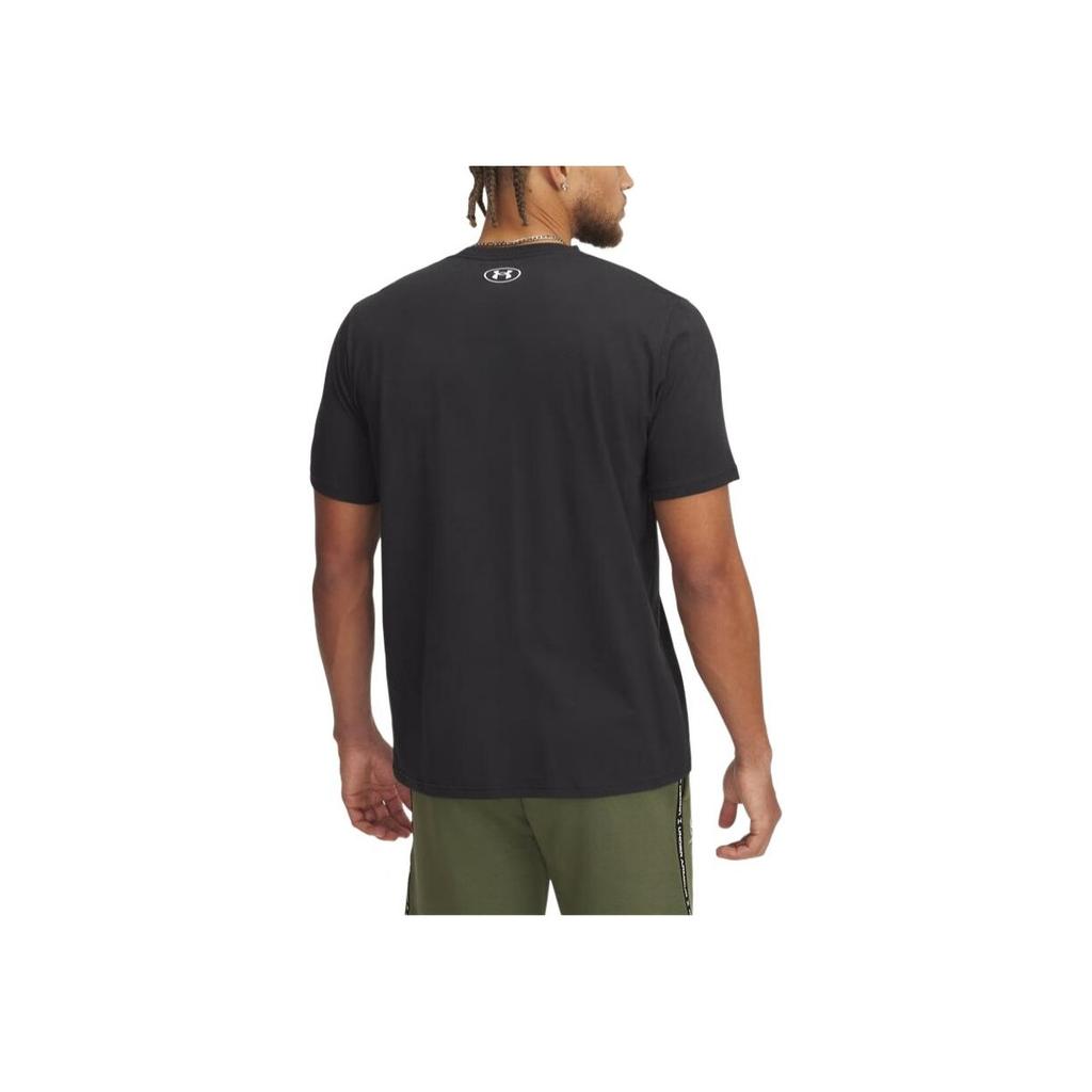 Under Armour SS25 Strip Series Versatile Comfortable Short Sleeve T-Shirt Men Tops Black 1390203-001