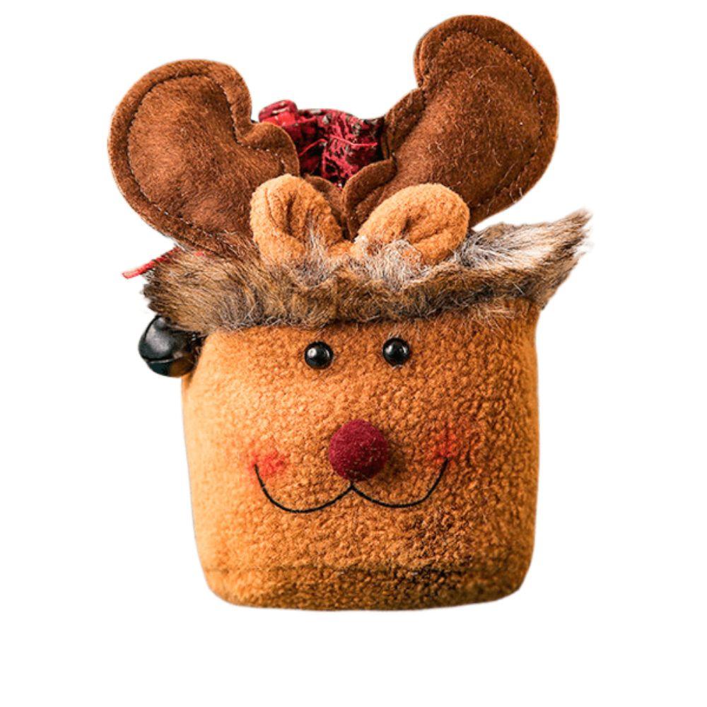 Săculeț cu șnur imprimat cu Moș Crăciun Decor de petrecere Săculeț Fructul Păcii Sac de cadouri de Crăciun Sac de bomboane Geantă de mână