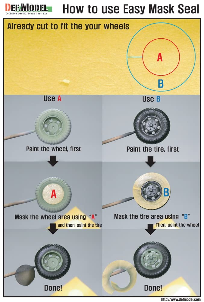 Scale Modern Russian Red Bull Rally Truck Tire Set Plastic Model Kit Parts DW35161 DEF.MODEL 1/35 KAMAZ-43509 Weight-Deforming (for Zvezda)