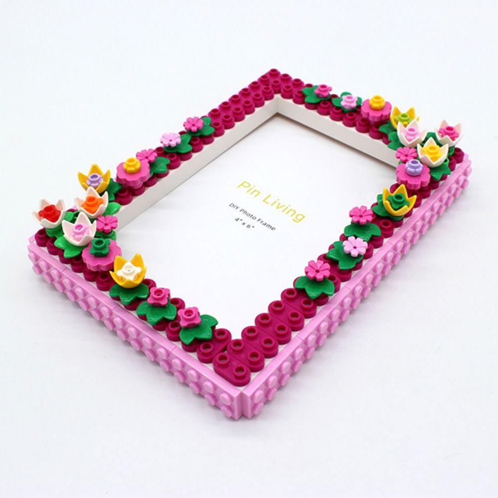 Modern DIY Photo Frames Color Block Display Platform Wall Photo Holder  Family Activity Gift