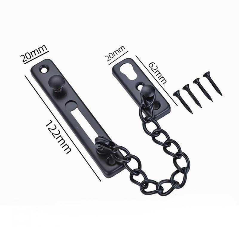 Corrosion Resistant Stainless Steel Door Security Chain Anti Theft Easy Install Latch for Home Coastal Hotel