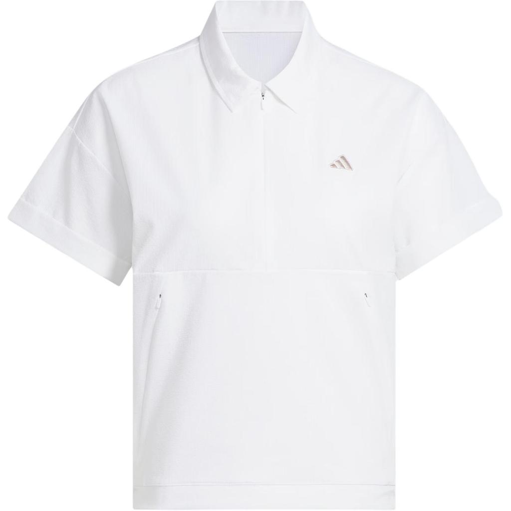 Adidas Go-To Ss25 Layer Sweatshirt Casual Short Sleeve Polo Women Tops White JJ4139
