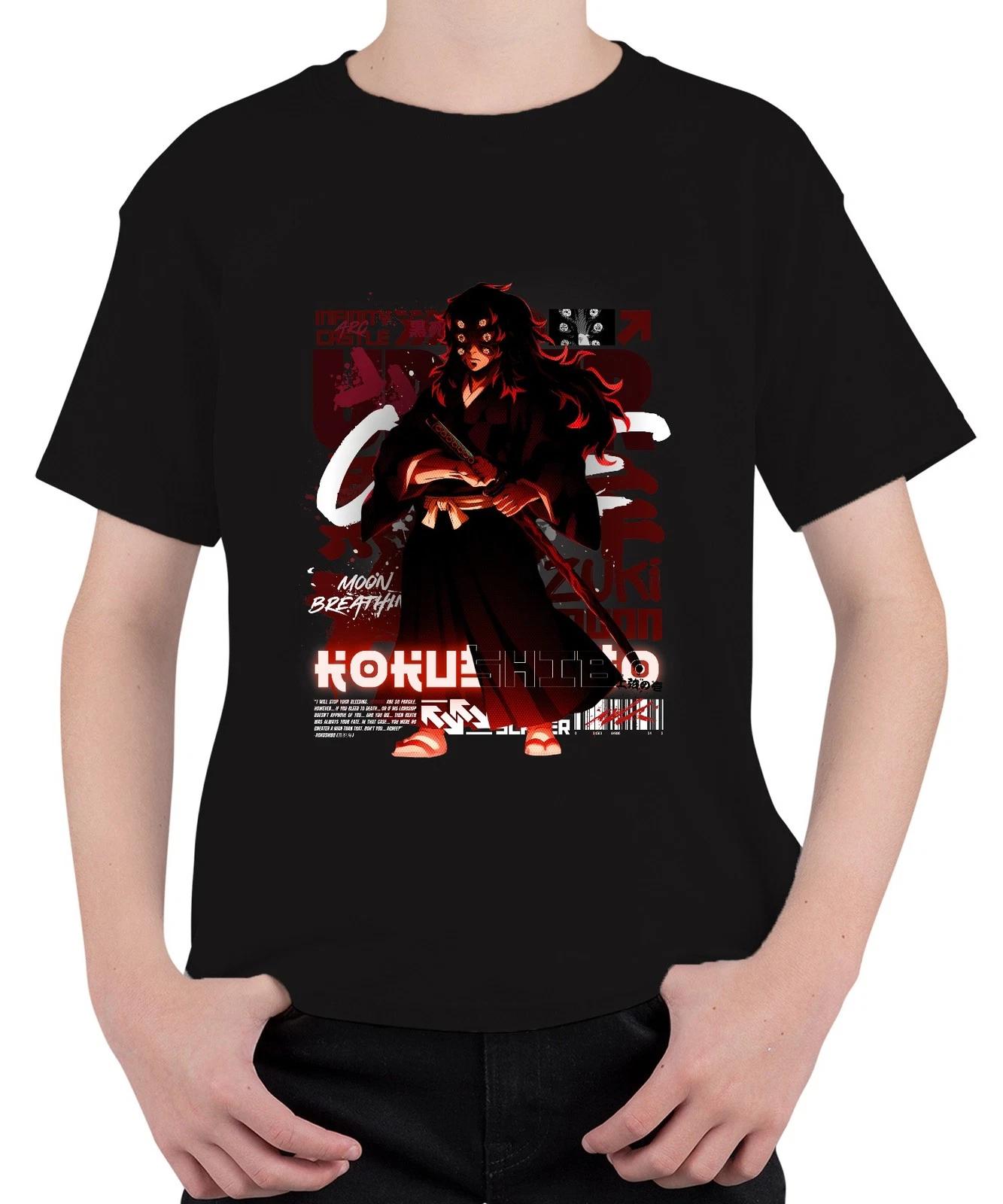 Kokushibo Moon Breathing Samurai Dämon Manga Geschenk Grunge Unisex Kinder T-Shi XXL