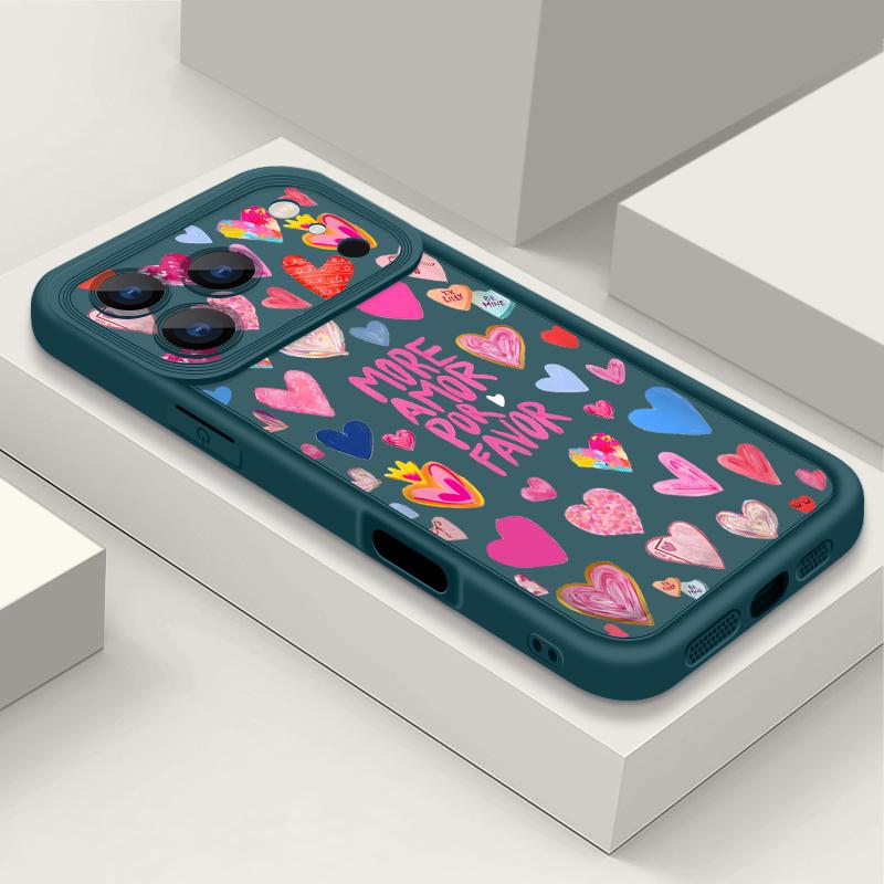 Heart Print Pattern Phone Case For iPhone Air 17 16e 16 15 Pro Max 16 14 Plus 13 12 11 Pro Max 7 8 Shockproof Soft TPU Silicone Cover