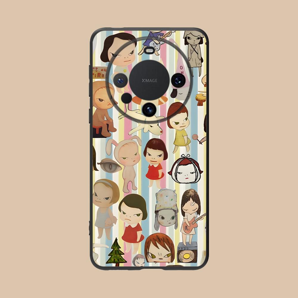 Anime Yoshitomo Nara Phone Case for Huawei Mate 60 50 40 30 20 10 Pro Plus Lite E 5G Colorful Printing Cover Cover Luxury Pretty
